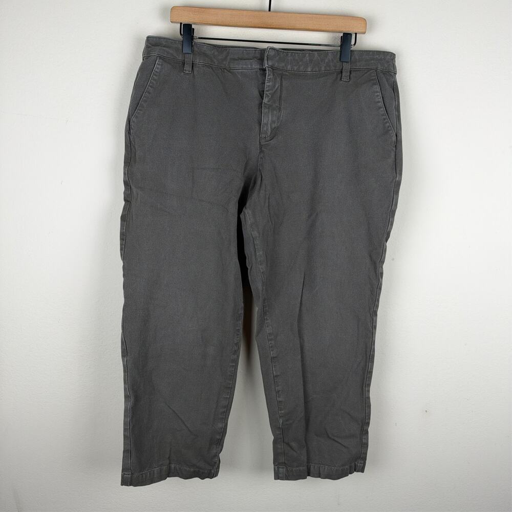 Universal Standard Stretch Twill Cotton Green Ankle Straight Pants Sz S 1X